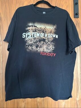 System Of A Down 'Toxicity' Black Graphic Band Tee
